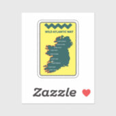 De Wilde Atlantische Weg Ierse kustreis Sticker (Vel)