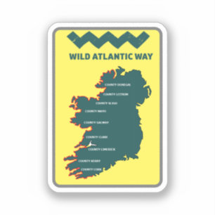 De Wilde Atlantische Weg Ierse kustreis Sticker