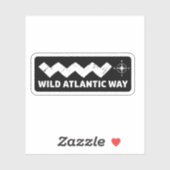 De Wilde Atlantische Weg Ierse kustreis Sticker (Vel)