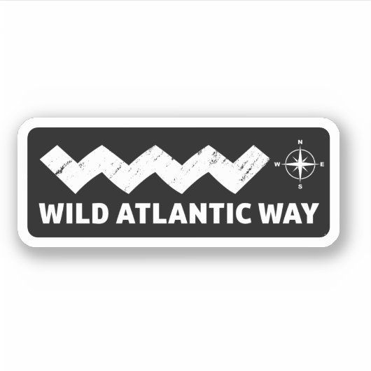 De Wilde Atlantische Weg Ierse kustreis Sticker (Voorkant)