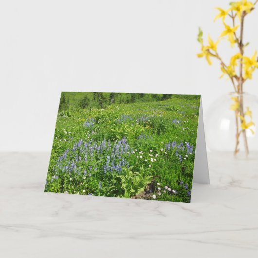 De wilde bloemen op Mount Rainier Kaart (Gele Bloem)