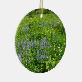 De wilde bloemen op Mount Rainier Keramisch Ornament (Rechts)