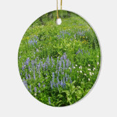 De wilde bloemen op Mount Rainier Keramisch Ornament (Links)