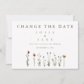 De Wilde Bloemen veranderen de Datum Save The Date (Voorkant)