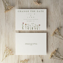 De Wilde Bloemen veranderen de Datum Save The Date