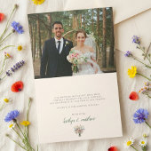 De Wilde Bloemenweide Bruiloftssuite - Foto Bedankkaart