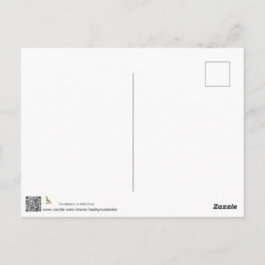 De wilde eend (Anas platyrhynchos) Briefkaart (Achterkant)