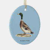 De wilde eend (Anas platyrhynchos) Keramisch Ornament (Rechts)