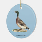 De wilde eend (Anas platyrhynchos) Keramisch Ornament (Links)