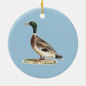 De wilde eend (Anas platyrhynchos) Keramisch Ornament (Achterkant)