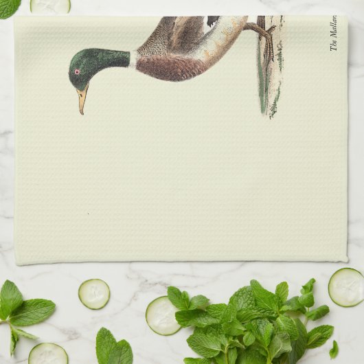 De wilde eend (Anas platyrhynchos) Theedoek (Gevouwen)