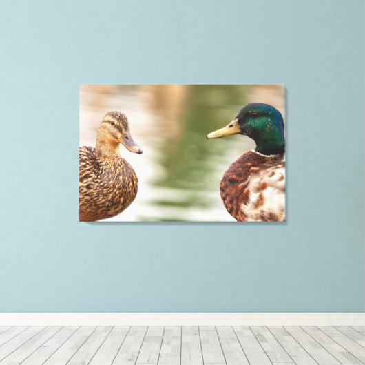 De wilde eenden canvas afdruk (Insitu (Houten vloer))