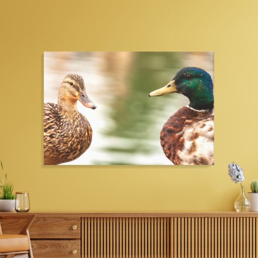 De wilde eenden canvas afdruk (Insitu (Woonkamer))