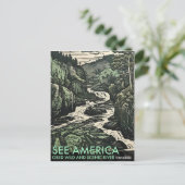 De wilde en Schilderachtig Obed River in Tennessee Briefkaart (Staand voorkant)