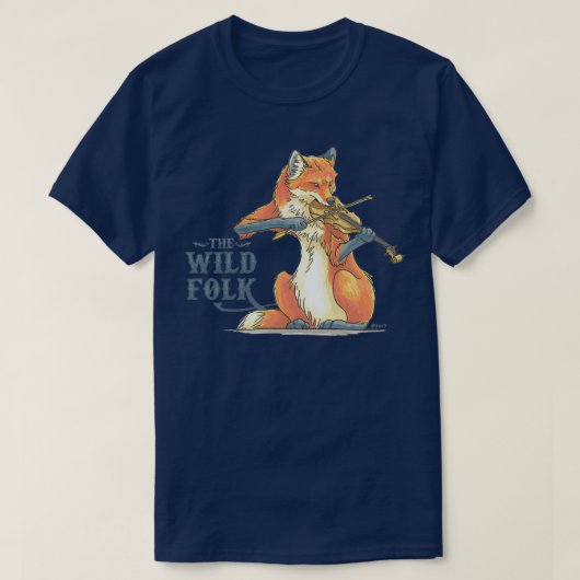 De Wilde Folk Fox op Fiddle T-shirt (Design voorkant)