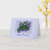 De wilde Gelukkige Verjaardag van Viooltjes Kaart (Gele Bloem)