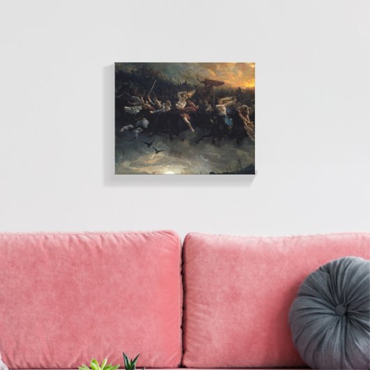 De Wilde Hunt van Odin, 1872, van Peter Nicolai Ar Canvas Afdruk (Insitu (Woonkamer))