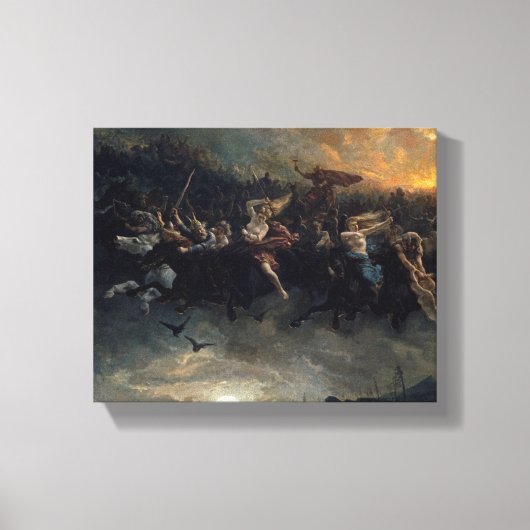 De Wilde Hunt van Odin, 1872, van Peter Nicolai Ar Canvas Afdruk (Voorkant)