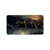 De Wilde Hunt van Odin, 1872, van Peter Nicolai Ar Etiket (Voorkant)