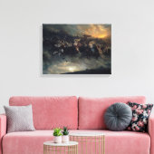 De Wilde Hunt van Odin door Peter Nicolai Arbo 187 Canvas Afdruk (Insitu (Woonkamer))