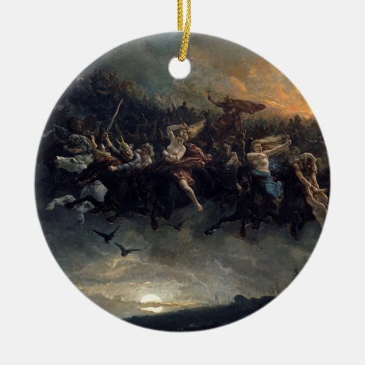 De Wilde Hunt van Odin door Peter Nicolai Arbo 187 Keramisch Ornament (Voorkant)