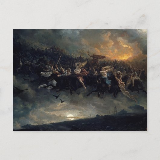 De wilde jacht op Odin door Peter Nicolai Arbo Briefkaart (Voorkant)