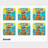De wilde kant van Gevist Vierkante Sticker (Vel)