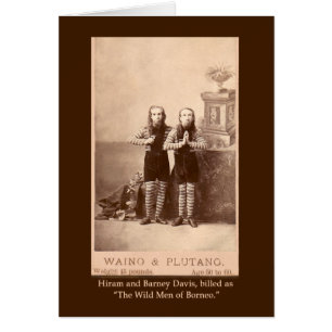 De wilde Mannen van Borneo op kaarten, Briefkaarte