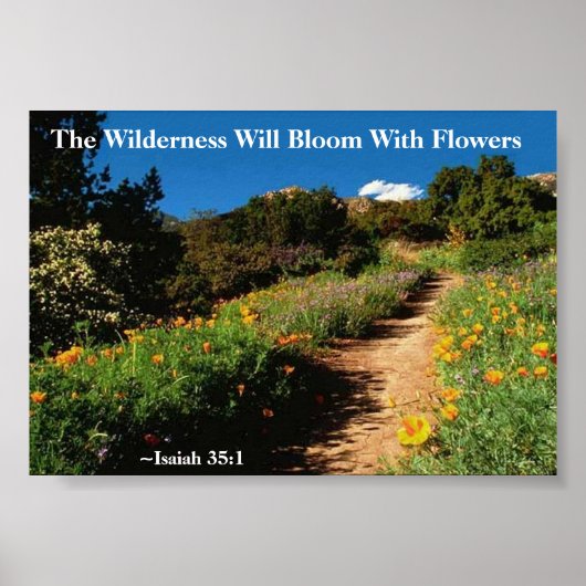 De wilde natuur zal Isaiah 35:1 Poster (Voorkant)