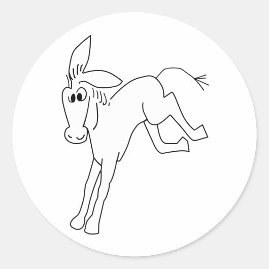 De Wilde Onager U-338 29e Flotilla Ronde Sticker (Voorkant)