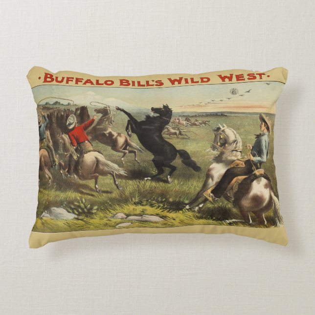 De wilde paarden van Buffalo Bill Accent Kussen (Voorkant)