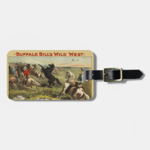 De wilde paarden van Buffalo Bill Bagagelabel