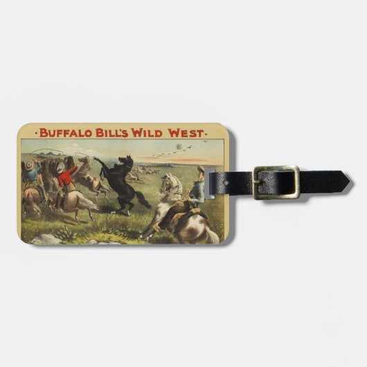De wilde paarden van Buffalo Bill Bagagelabel (Voorkant horizontaal)