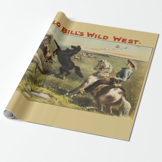 De wilde paarden van Buffalo Bill Cadeaupapier (Uitgerold)