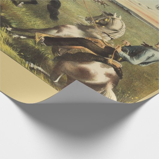 De wilde paarden van Buffalo Bill Cadeaupapier (Hoek)