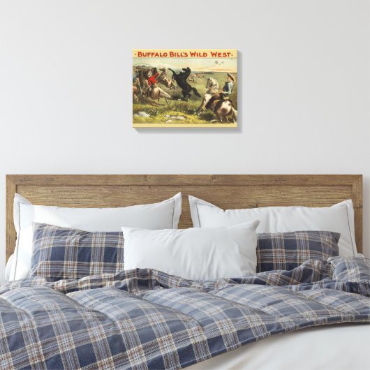 De wilde paarden van Buffalo Bill Canvas Afdruk (Insitu (Slaapkamer))