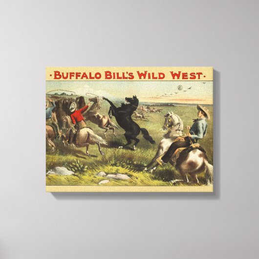 De wilde paarden van Buffalo Bill Canvas Afdruk (Voorkant)