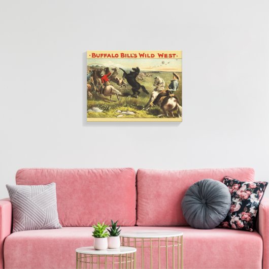 De wilde paarden van Buffalo Bill Canvas Afdruk (Insitu (Woonkamer))