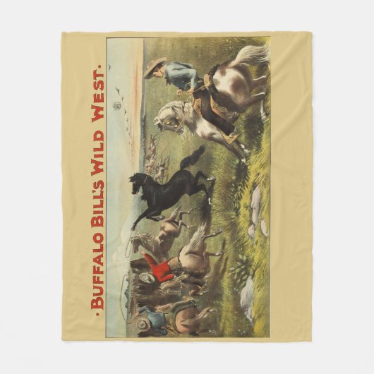 De wilde paarden van Buffalo Bill Fleece Deken (Voorkant)