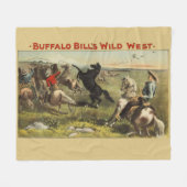 De wilde paarden van Buffalo Bill Fleece Deken (Voorkant (Horizontaal))