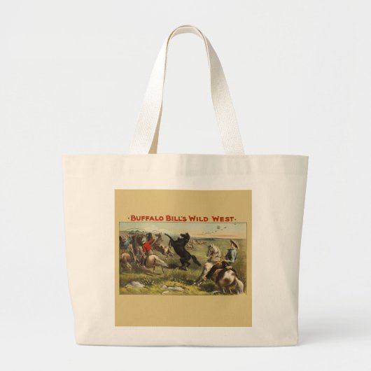 De wilde paarden van Buffalo Bill Grote Tote Bag (Voorkant)