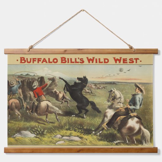 De wilde paarden van Buffalo Bill Hangend Wandkleed (Voorkant)