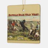 De wilde paarden van Buffalo Bill Keramisch Ornament (Links)