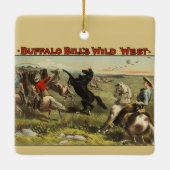 De wilde paarden van Buffalo Bill Keramisch Ornament (Achterkant)