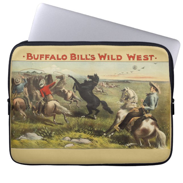 De wilde paarden van Buffalo Bill Laptop Sleeve (Voorkant)