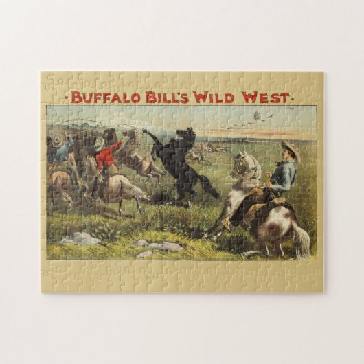 De wilde paarden van Buffalo Bill Legpuzzel (Horizontaal)