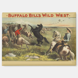 De wilde paarden van Buffalo Bill Magneet