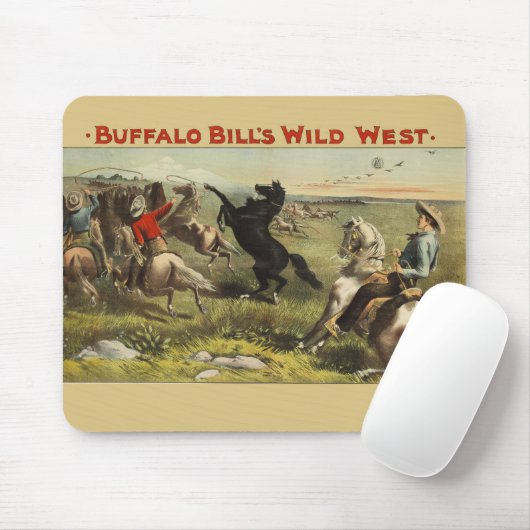 De wilde paarden van Buffalo Bill Muismat (Met muis)