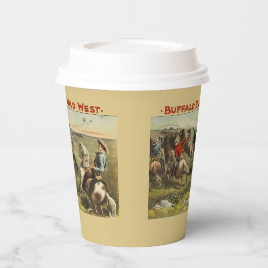 De wilde paarden van Buffalo Bill Papieren Bekers (Links)