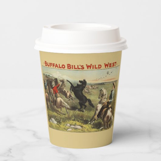 De wilde paarden van Buffalo Bill Papieren Bekers (Achterkant)